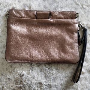 NWOT Bronze Kate Koll Leather Wristlet
